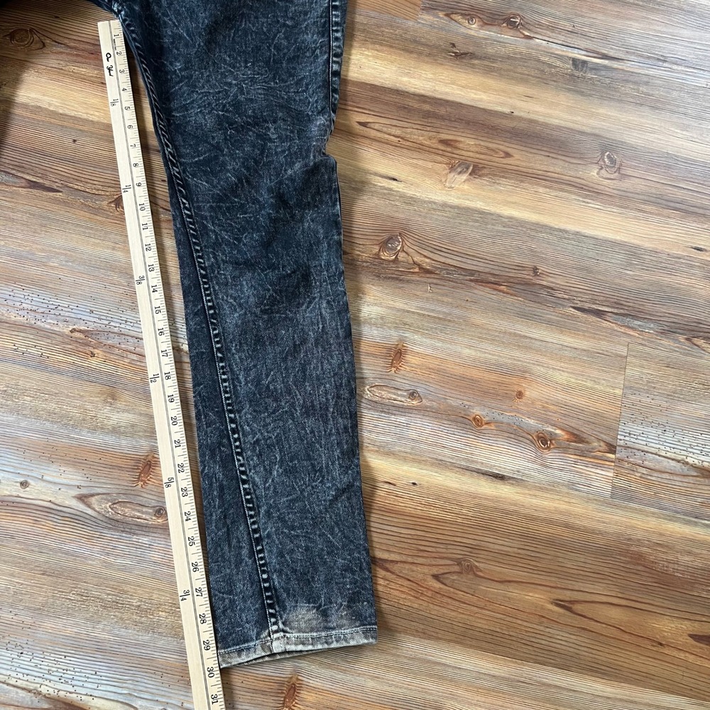 Kill City Lip Service Junkie Jeans Mens Black Acid Wash Slim Punk Made in USA 32 - Picture 9 of 16